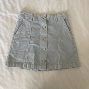 Forever 21 Button down corduroy skirt grey blue